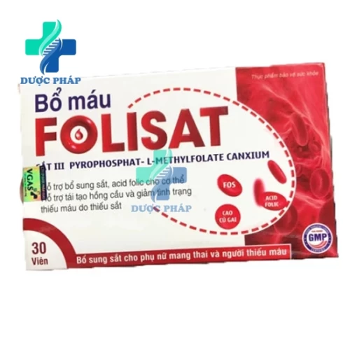 Bổ máu Folisat Vgas - Giúp hạn chế tình trạng thiếu máu do thiếu sắt