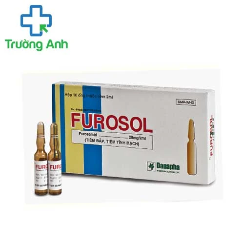 Furosol 20mg/2ml Danapha - Thuốc điều trị phù phổi, phù não