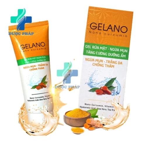 Gel rửa mặt ngừa mụn Gelano 60g Vinapharma