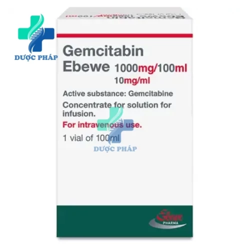 Gemcitabin "Ebewe" 1000mg/100ml - Điều trị ung thư biểu mô tuyến tụy