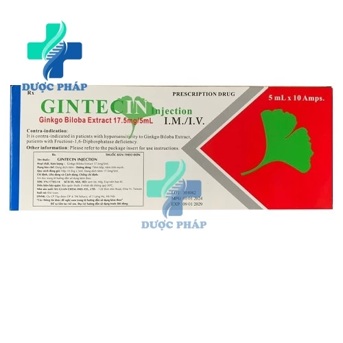 Gintecin Injection 17,5mg/5ml Siu Guan Chem - Điều trị chóng mặt