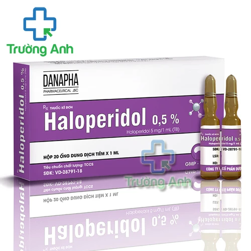 Haloperidol 0,5% 5mg/1ml Danapha - Điều trị kích động tâm thần