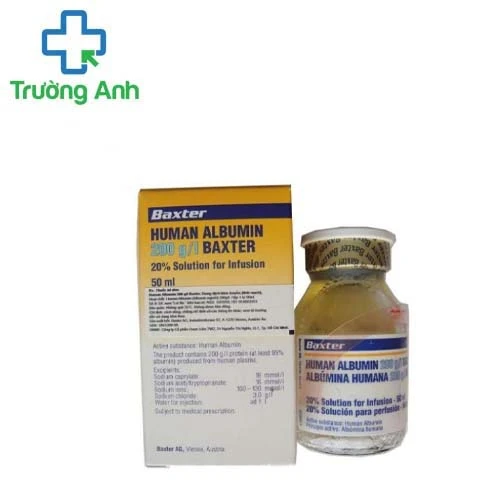 Human Albumin Baxter 200g/l 20% 50ml - Thuốc duy trì thể tích máu