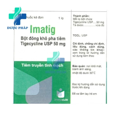 Imatig 50mg Immacule - Điều trị nhiễm khuẩn da và cấu trúc da