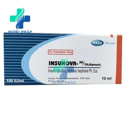 Insunova 30/70 (Biphasic) - Insulin 100 IU/ml Mega Lifesciences