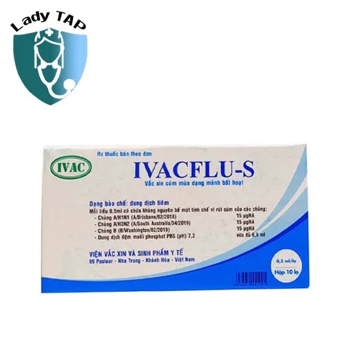 Ivacflu-S 0,5ml Ivac - Phòng cúm A(H3N2), cúm A(H1N1), và cúm B