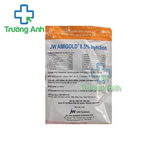 JW Amigold 8,5% Injection 250ml - Giúp loại bỏ tình trạng thiếu protein