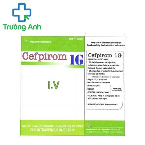 Cefpirom 1g VCP - Thuốc điều trị nhiễm khuẩn hiệu quả