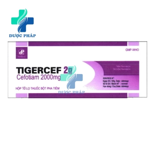 Tigercef 2g Pharbaco - Thuốc điều trị nhiễm trùng máu
