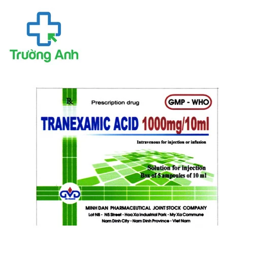 Tranexamic acid 1000mg/10ml MD Pharco - Điều trị bệnh ưa chảy máu
