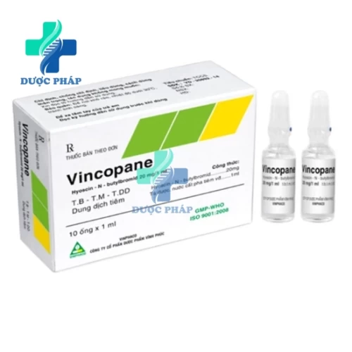 Vincopane 20mg/1ml Vinphaco - Thuốc điều trị co thắt cấp tính