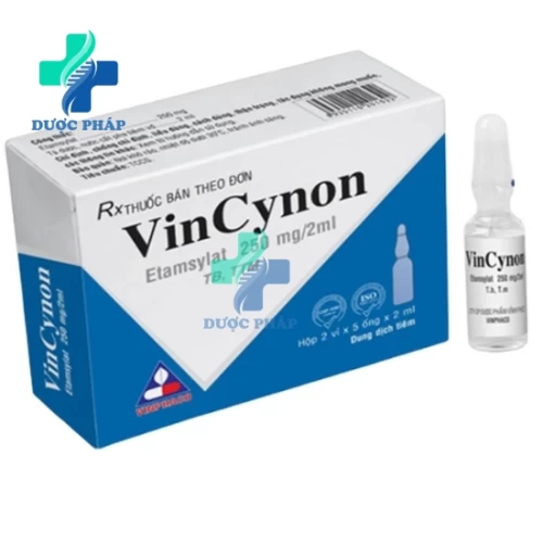 Vincynon 250mg/2ml Vinphaco - Điều trị chảy máu khi phẫu thuật 
