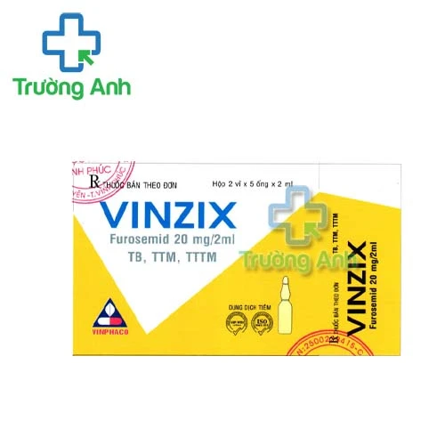 Vinzix 20mg/2ml Vinphaco (tiêm) - Thuốc điều trị suy thận cấp