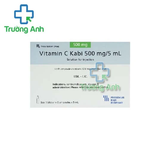 Vitamin C Kabi 500mg/5ml - Thuốc điều trị bệnh scorbut