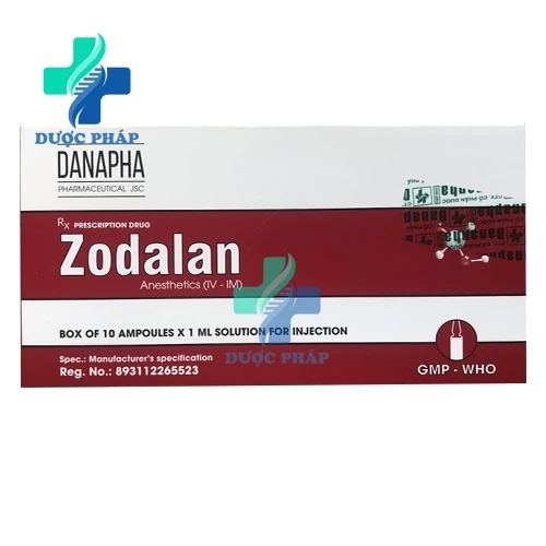 Zodalan 5mg/ml Danapha - Thuốc dùng trong gây mê rất hiệu quả