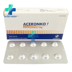 Aceronko 1mg - Thuốc điều trị bệnh tim mạch gây tắc mạch của Pharbaco