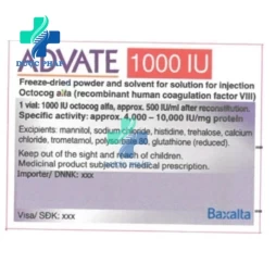 Advate 1000 IU - Thuốc điều trị và dự phòng chảy máu hiệu quả