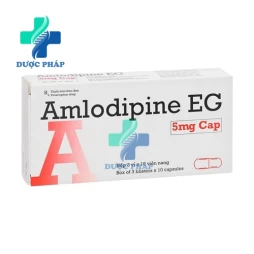 Amlodipine EG 5mg Cap - Thuốc điều trị đau thắt ngực, cao huyết áp