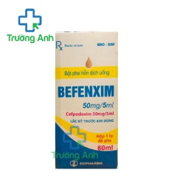 Befenxim 100mg/5ml Dopharma (60ml) - Điều trị nhiễm khuẩn nhẹ