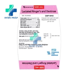 Lactated ringer's and Dextrose 500ml Fresenius Kabi