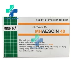 Aescin 40mg Mipharmco - Thuốc điều trị bệnh giãn tĩnh mạch chân, trĩ