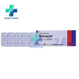 Nitromint 2,6mg - Thuốc tim mạch của Egis hungari