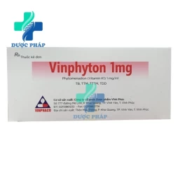 Vinphyton 1mg Vinphaco - Thuốc điều trị xuất huyết hiệu quả